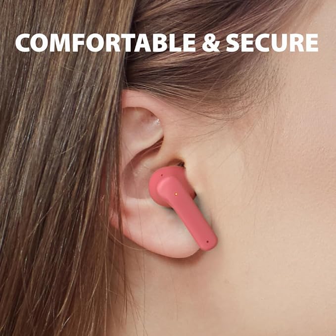 Avantalk Clan K2 - Wireless Earbuds for Kids with Safe Volume Limiting and Customizable Fit, Low Latency Mode, 3 EQ Modes, Cute Bluetooth Earbuds for Boys & Girls - Pink