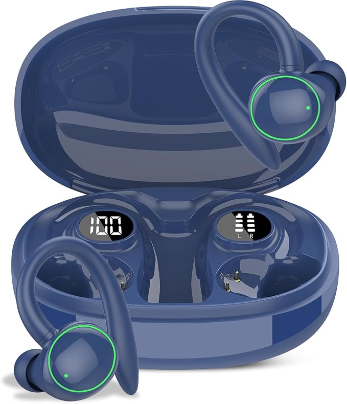 Wireless Earbuds, Bluetooth 5.4 Headphones Sport Over Ear Buds With ENC Mic