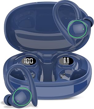 Wireless Earbuds, Bluetooth 5.4 Headphones Sport Over Ear Buds With ENC Mic