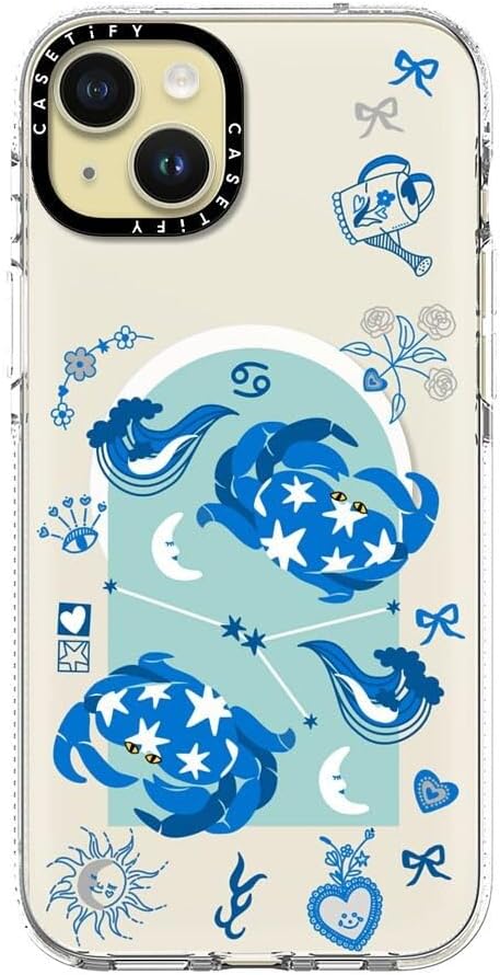 CASETiFY Clear iPhone 15 Plus Case [Not Yellowing / 6.6 ft. 3X Military Grade Drop Protection/Compatible with Magsafe] - Cancer - Clear