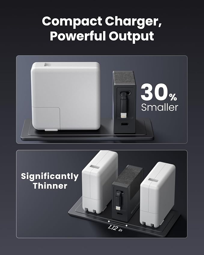 Gitryin 1 Micro USB Wall Charger, 1 DC Wall Charger and 12-in-1 Desktop Charging Station with 3 Type-C and 1 Lightning Retractable Wall Chargers