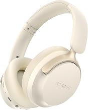 B8 Bluetooth Headphones Over Ear, 6 EQ Music Modes and 50H Playtime Deep Bass Wireless Headphones with Mic, Lightweight Folding HiFi Stereo Headset for iPad/Travel/Tablet/PC/Home Beige White - Image 1