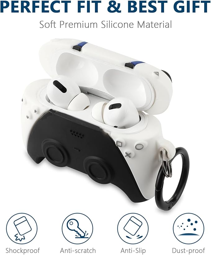 [2Pac] Compatible Airpods Pro 3 Case(2025),Cute Gamepad Design Cases Soft Silicone Protective Cases for Apple AirPods Pro 3rd Generation Case,Airpod Pro 3 Cover with Keychain for Men/Boy