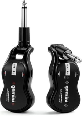 Gemini UHF Wireless Guitar System, Rechargeable, 50m Range (GMU-G100)