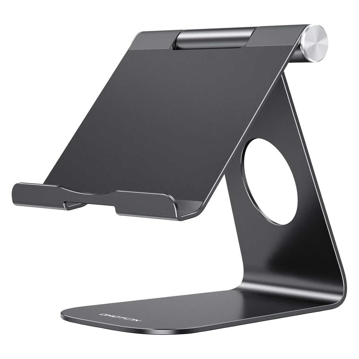 OMOTON T1 Adjustable Tablet Stand for Desk, Aluminum Holder for iPad Black
