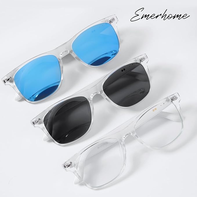 Smart Bluetooth Glasses with AI Voice Assistant – Lightweight, 8-Hour Battery Life, Auto Pairing, Touch Control & Stereo Sound for Calls & Music, Unisex Design