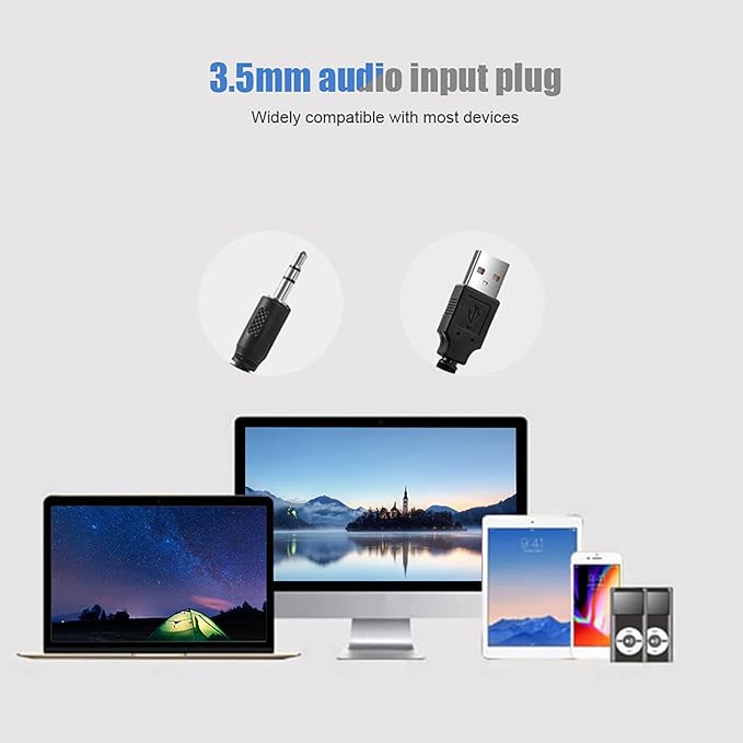 Yosoo Sound, PC Soundbar Portable Soundbar Soundbar Sound for Smart Tv Speakers for Tv with 3.5mm Input Soundbar Music Player Bass Surround Sound Box (Black)