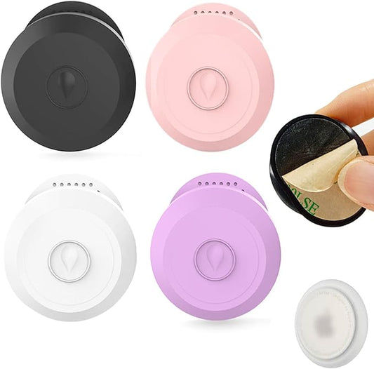 Airtag Sticker Mount with 3M Adhesive Sticker, IPX8 Waterproof Holder/Case Compatible with Apple Airtag Air Tags, Hidden Shockproof Protective Silicone Case for Luggage Laptop Car Bike Remote Drone