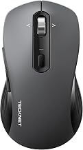 TECKNET 3-Device Wireless Bluetooth Mouse with 4-Way Scroll Wheel Grey - Image 1