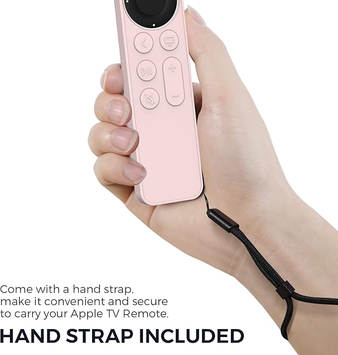 AhaStyle Protective Case for 2021 Apple TV Siri Remote 4k, Anti-Slip Silicone Cover Skin Compatible with Apple TV Remote/Siri Remote [2nd Generation](Pink)