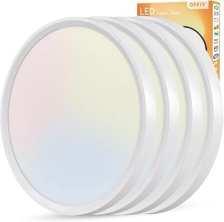 4PK 15.8 Inch Led Ceiling Light Flush Mount, 32W, 3480LM, 3000K/4000K/6000K CCT Selectable Super Slim LED Ceiling Light, Low Profile Round Flat Panel Fixture for Hallway, Bedroom,Kitchen - Image 1