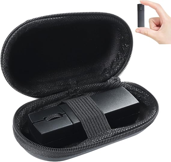 elec Space Wireless Mini Finger Mouse - Silent Dual-Mode Bluetooth & 2.4GHz, Ergonomic Portable PC Mice with Case, Compatible with MacBook and Chromebook