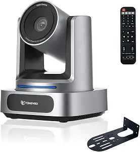 4K PTZ Camera AI Auto Tracking 3X Optical Zoom 92° Wide View Angle,USB 3.0 and HDMI Conference room Camera 4K Work with Zoom OBS Teams YouTube,Facebook for for Church, Worship, Education, Conferences