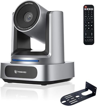 4K PTZ Camera AI Auto Tracking 3X Optical Zoom 92° Wide View Angle,USB 3.0 and HDMI Conference room Camera 4K Work with Zoom OBS Teams YouTube,Facebook for for Church, Worship, Education, Conferences