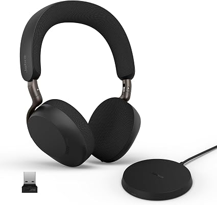Jabra Evolve3 75 On-Ear Wireless Bluetooth Headset with Microphone, Black