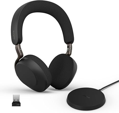 Jabra Evolve3 75 On-Ear Wireless Bluetooth Headset with Microphone, Black
