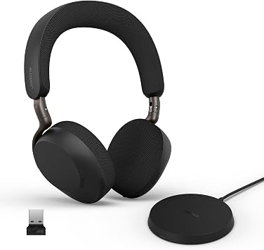 Jabra Evolve3 75 On-Ear Wireless Bluetooth Headset with Microphone, Black