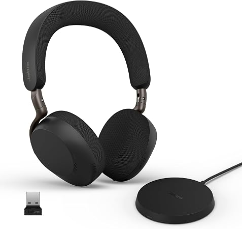 Jabra Evolve3 75 On-Ear Wireless Bluetooth Headset with Microphone, Black