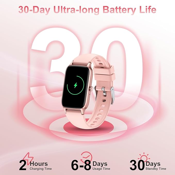 Smart Watch for Men Women, 1.57" Smartwatch (Answer/Make Call) , Fitness Tracker with 110+ Sport Modes, Heart Rate/Sleep Monitor, IP68 Waterproof, Bluetooth Calls, Smartwatches for Android iOS Pink