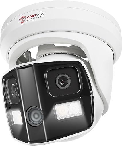 Anpviz 4K 8MP Dual Lens PoE IP Security Camera with 180° Panoramic Angle