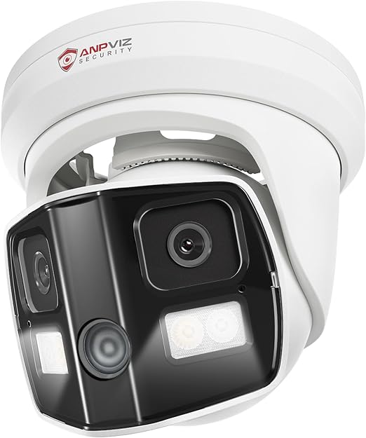 Anpviz 4K 8MP Dual Lens PoE IP Security Camera with 180° Panoramic Angle