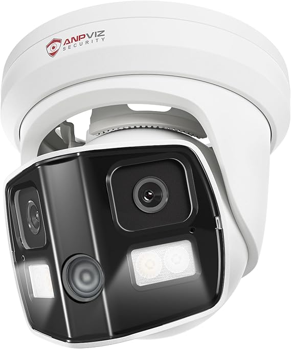 Anpviz 4K 8MP Dual Lens PoE IP Security Camera with 180° Panoramic Angle