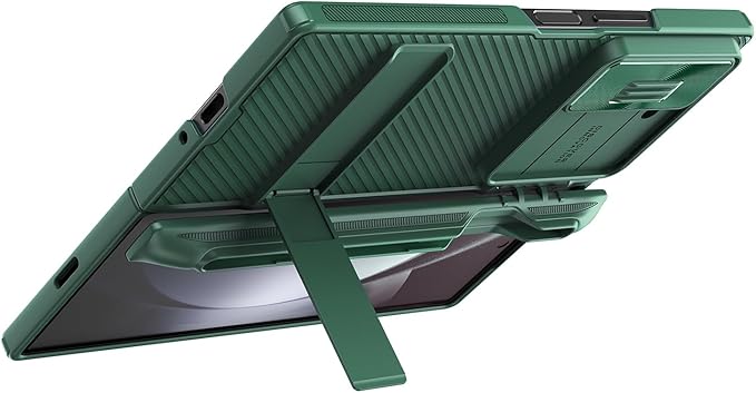 SaharaCase Raider Series Full-Body Case for Samsung Galaxy Z Fold6 - Anti-Slip Grip, Metal Camera Lens Frame, Four-Cornered Insulation Design, Wireless Charging Compatible (Cactus Green)