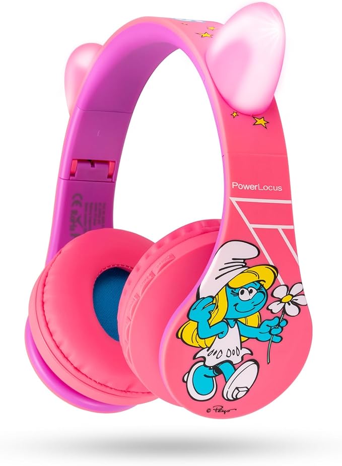 PowerLocus Bluetooth Headphones for Kids, Wireless Foldable Headphones Over Ear, Headphone with Microphone, 85/94dB Volume Limit, Wireless and Wired Headset with Micro SD, FM for Phones/Tablets/PC/TV
