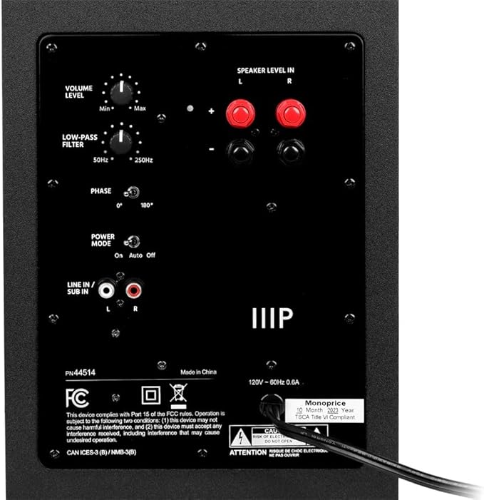 Monoprice CSW-8 8in 100 Watt Compact Subwoofer