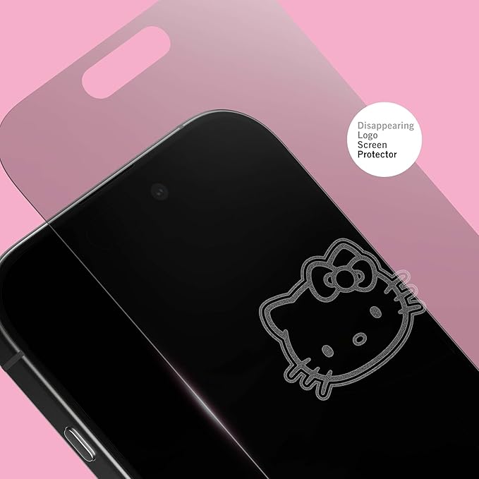 Hello Kitty Looking Clear Screen Protector -for iPhone 14 Plus,13 Pro Max - with Disappearing Logo - Scratch-Resistant and Easy-to-Install Screen Protectors (Includes Installation Tray)