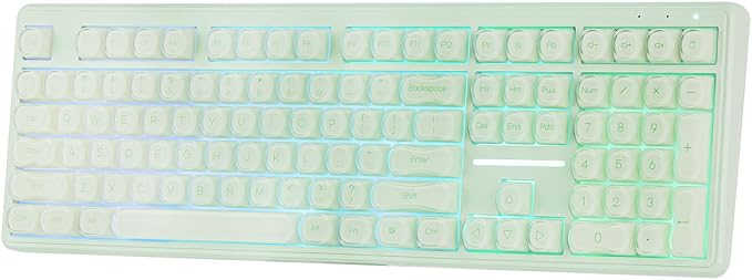 MechLands M108 100% Full Size Silent Office Keyboard with Number Pad