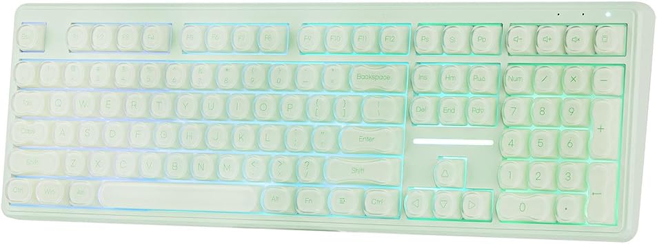 MechLands M108 100% Full Size Silent Office Keyboard with Number Pad