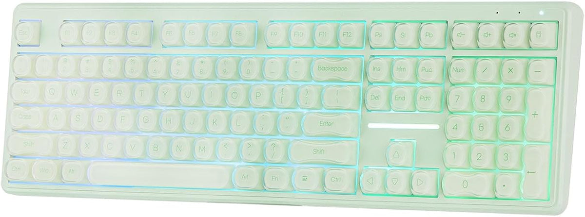 MechLands M108 100% Full Size Silent Office Keyboard with Number Pad