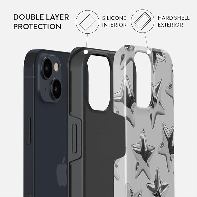 BURGA Phone Case for iPhone 13 - Cute, Trendy, Aesthetic, Pattern Phone Cover, Hard Shell Protection - fits Apple iPhone 13 Case for Women and Men