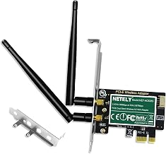 NETELY Dual Band Wireless-AC 1200Mbps PCIE WiFi Adapter with Bluetooth 4.2 for Windows 7, 8.x, 10, 11 64bit System Desktop PCs, 2.4GHz 300Mbps and 5GHz 867Mbps PCIE WiFi Card (NET-AC8265) - Image 1