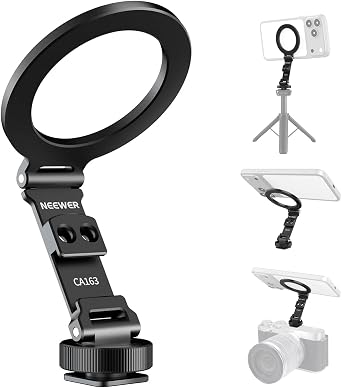 NEEWER Magnetic Phone Tripod Mount Cold Shoe Adapter for Camera, CA163