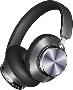 Wentronic Y03 Bluetooth Headphones Wireless Active Noise Cancelling Over Ear Headphones 48 Hours Playtime High Sound Quality 6 EQ Music Mode Headphones with Soft Ear Cushion - Grey