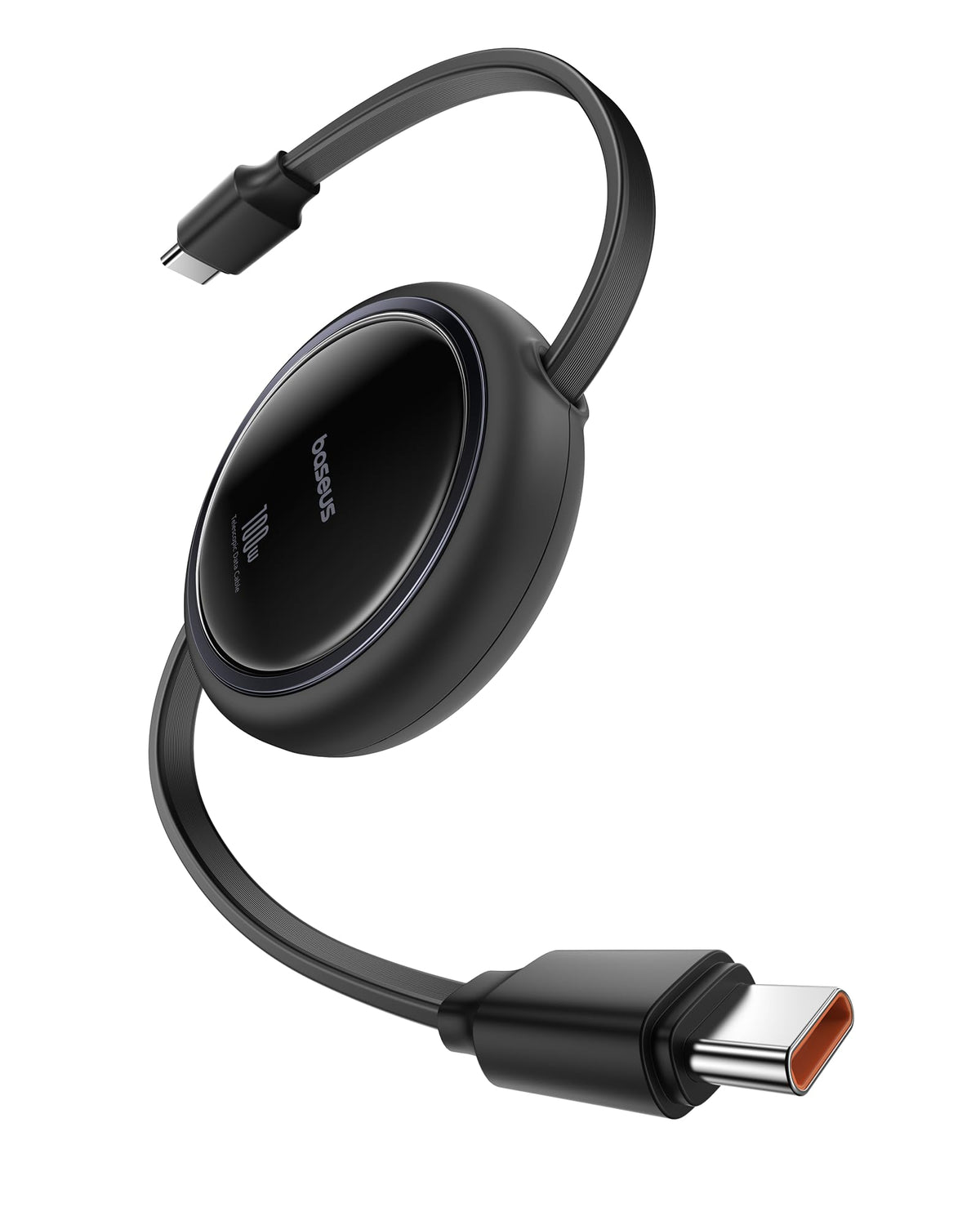 Baseus USB C to USB C Cable, 100W Retractable USB C 5A Fast Charging Cable