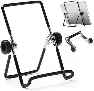 VOVIGGOL Adjustable Tablet Stand Holder, Non-Slip Foldable Holder Cradle Fit for 9-12.9" Tablets, iPad, Samsung and Kindle Fire, Display Stands Picture Frame Stand for Photos (Large Black)