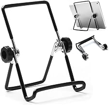VOVIGGOL Adjustable Tablet Stand Holder, Non-Slip Foldable Holder Cradle Fit for 9-12.9" Tablets, iPad, Samsung and Kindle Fire, Display Stands Picture Frame Stand for Photos (Large Black)