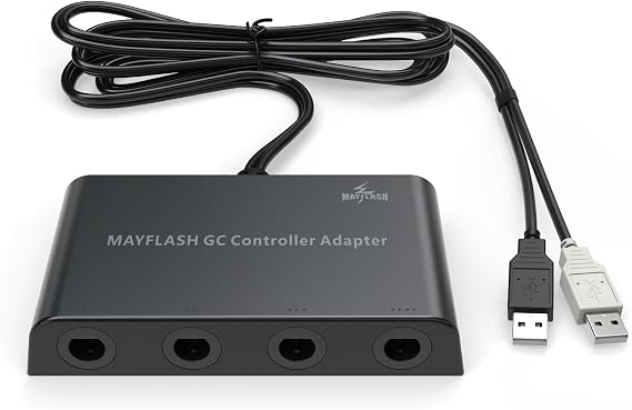 MAYFLASH Gamecube Controller Adapter for Wii U, PC Windows and Switch/Switch 2, 4 Ports