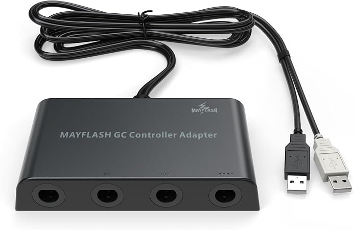 MAYFLASH Gamecube Controller Adapter for Wii U, PC Windows and Switch/Switch 2, 4 Ports