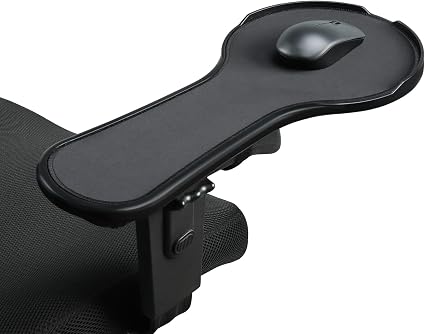 Ergonomic Adjustable Arm Rest Mouse pad for Chair, Strap Fastener