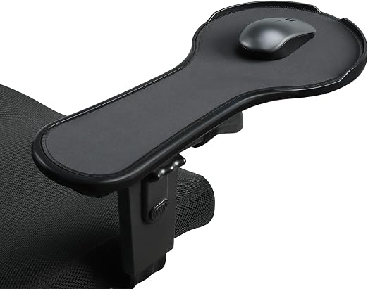 Ergonomic Adjustable Arm Rest Mouse pad for Chair, Strap Fastener