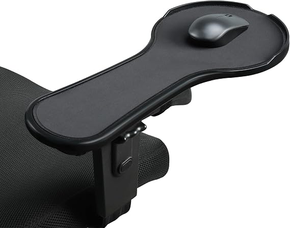 Ergonomic Adjustable Arm Rest Mouse pad for Chair, Strap Fastener
