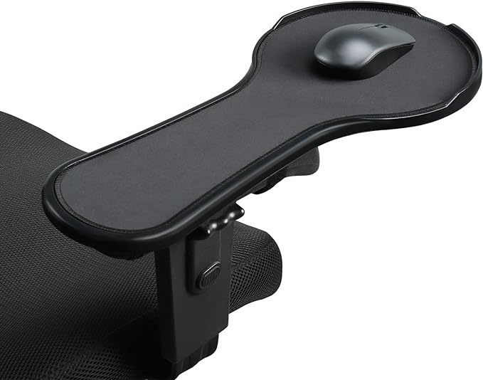 Ergonomic Adjustable Arm Rest Mouse pad for Chair, Strap Fastener