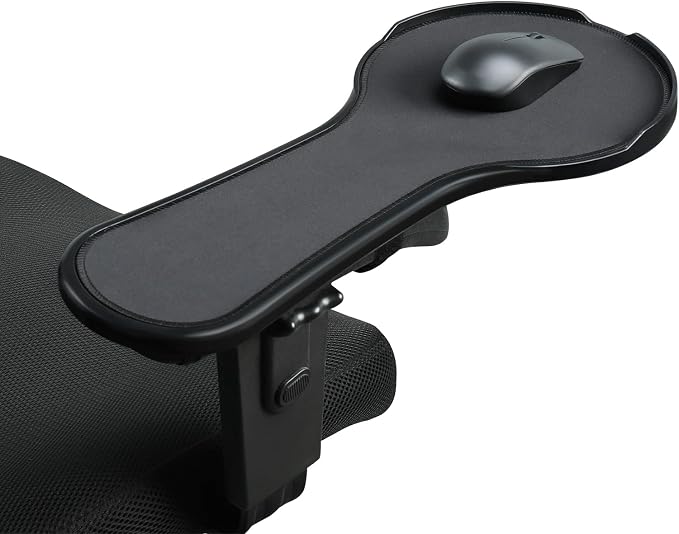 Ergonomic Adjustable Arm Rest Mouse pad for Chair, Strap Fastener