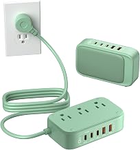 8-in-1 Flat Plug Power Strip, 85W PD USB C Desktop Charging Station - Image 1