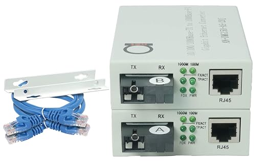 Single Mode SC WDM Single Fiber Bi-Di Gigabit Ethernet Media Converter Pair