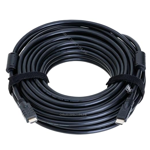 100FT HDMI Cable High-Speed 4K HDR 18Gbps Ethernet Audio Return Channel Gold-Plated 2.0 60Hz UHD ARC Universal Compatible with HDTV Projector, Gaming Console Laptop Home Theater (100FT, Black)
